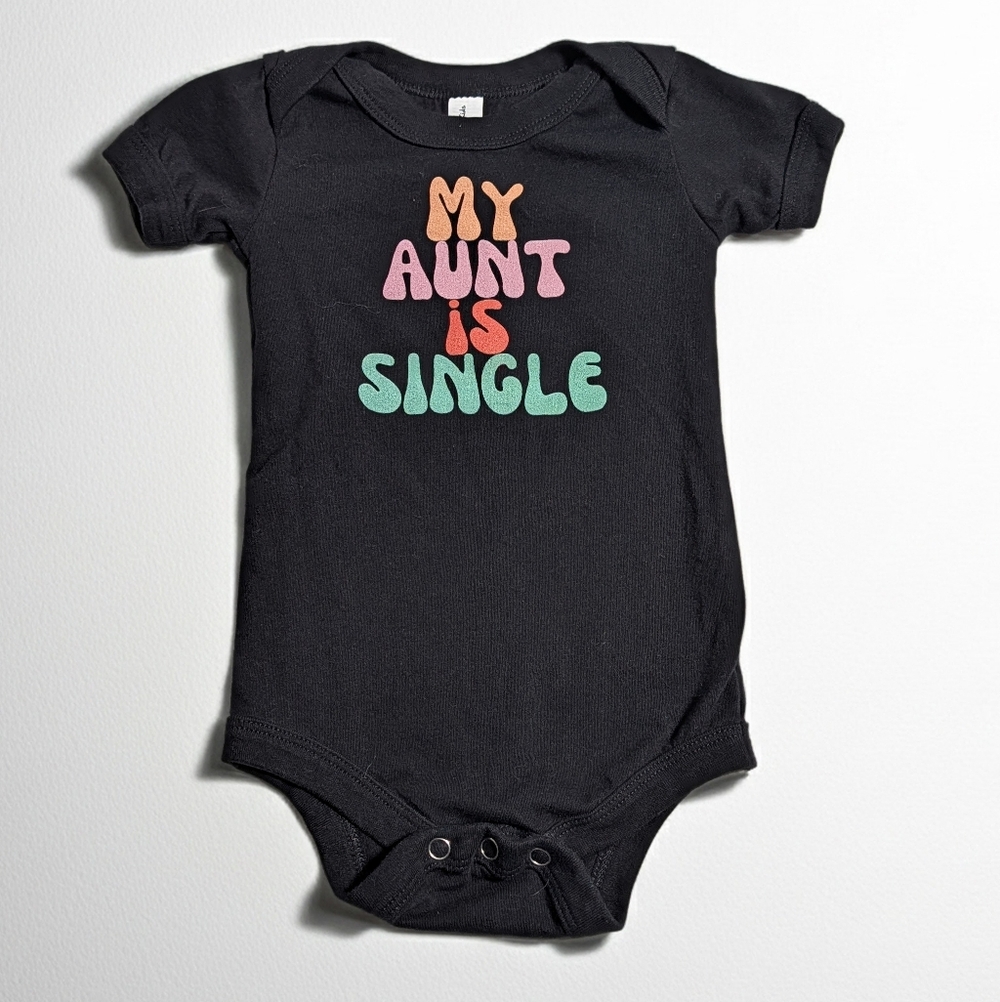 Bella Canvas Black Kids Bodysuit - My Aunt is Single
